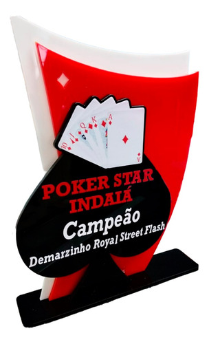 Troféu Poker / Pôquer Acrílico - Troféus Personalizados