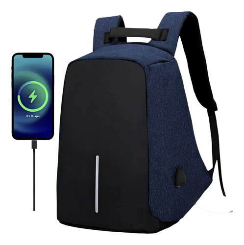 Mochila Porta Notebook Antirrobo Impermeable Usb Lavable