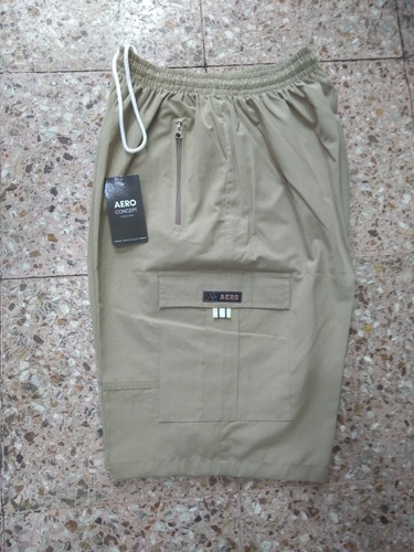 Bermuda Cargo De Gabardina. Varios Tonos Y Talles Especiales