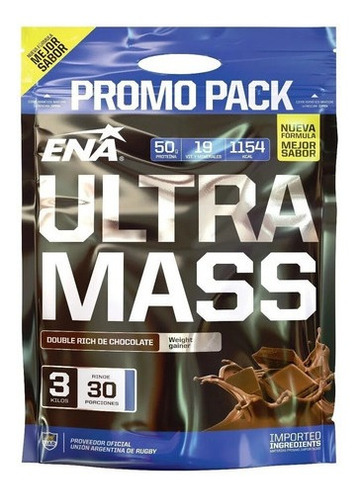 Ultra Mass Ena 3 Kg Ganador De Peso  Sabor Chocolate