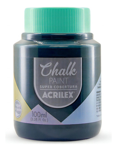 Tinta Acrílica Chalk Paint 100ml Acrilex Azul Industrial 874