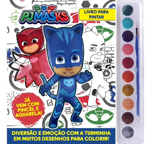PJ Masks Livro para Pintar com Aquarela, de (Organizador) On Line Editora. Editorial IBC - Instituto Brasileiro de Cultura Ltda, capa mole em português, 2020