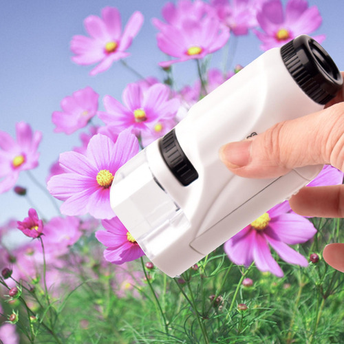 Mini Microscopio De Mano De 3 Piezas Con Luces Led Para La