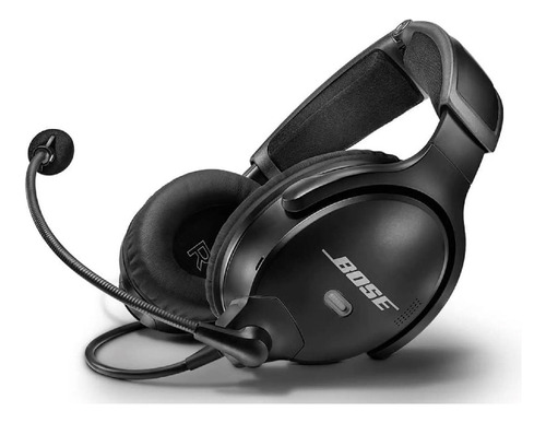 Bose A30 | Fone De Avião Bluetooth Plugue 6 Pinos Lemo Preto Preto