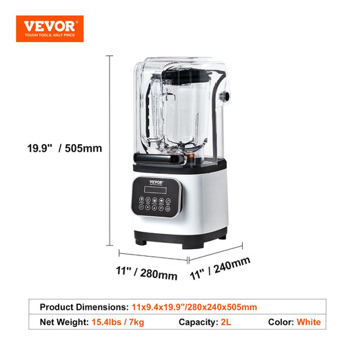Licuadora Comercial 9 Velocidades 5 Funciones 68oz