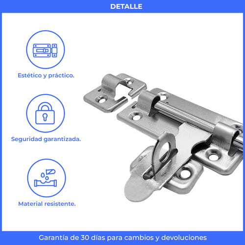 Pack X 5 Pasadores Puerta Ventana Traba 8 Pulgadas Seguridad