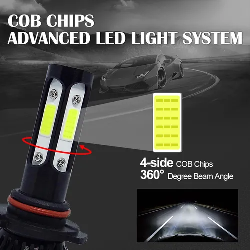 Led 9005 H11 Kit De Focos Led Luz Alta Y Baja 16000 Lm Para