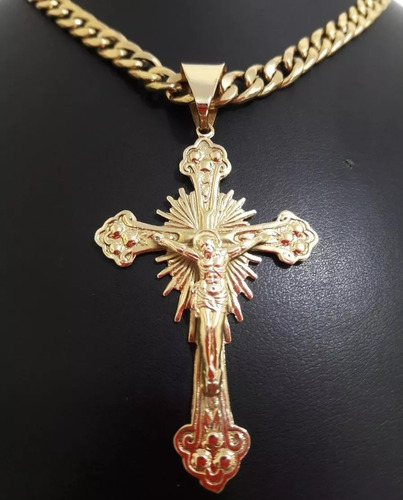 Pingente Cristo Na Cruz 15 Gramas Ouro 18k Cor Amarelo