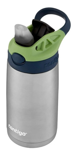 Garrafa Térmica Infantil Inox Contigo 384ml Verde Água Suco