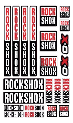 Kit Adesivo Para Capacete Rockshok Rock Shok Kit Ktcp138 Fgc