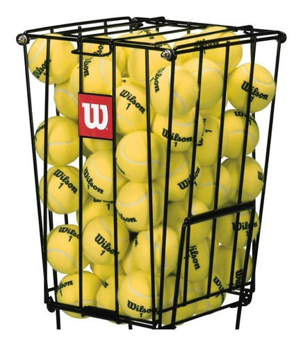 Canasto Pelotas Tenis Padel Wilson 75 Pelotas Acero Portatil