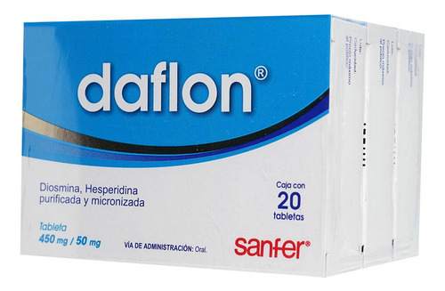 Daflon Tabletas 500 Mg, 60 Tabletas