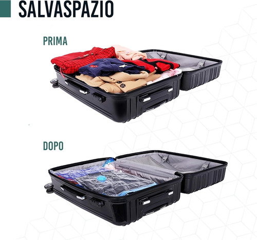 5 Bolsas De Ropa De Compresión Al Vacío 50×60cm Con Bomba