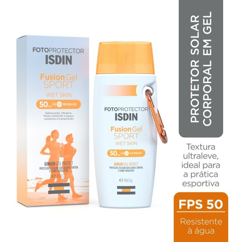 Protetor Solar Corporal Isdin Fusion Gel Sport Wet Skin Fps