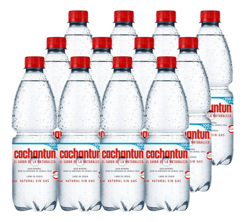Agua Cachantun Sin Gas 600 Ml Pack X12 Unidades