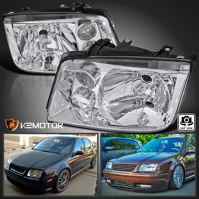 Clear Fits 1999-2005 Vw Jetta Bora Mk4 Headlights Lamps L Kg