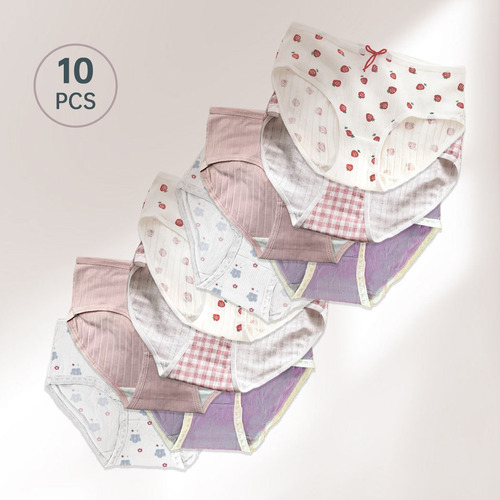 Conjunto De Confort Bragas De Algodón Para Mujer 10 Piezas