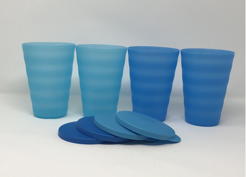 Tupperware Impressions Juego De 4 Vasos (4 Unidades), Color 