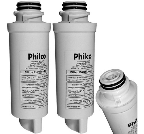 2x Filtro Refil Philco Carvão Ativado Purificador Água Ph20