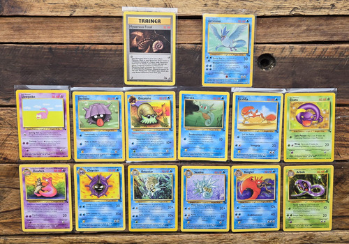 Pokemon Lote 14 Cartas Tcg Fossil 1999 Nm Ingles Lote 14 Tarjetas Fossil Inglés (Usado)