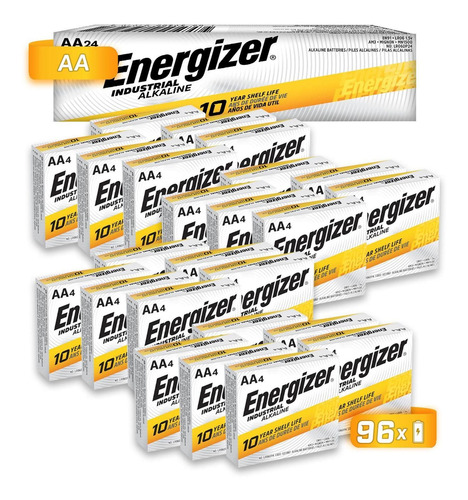 Pila Energizer Industrial Alcalina Aa 96 Unidades En91