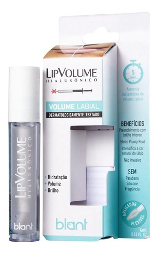 Imagem 2 de 7 de Lip Volume Hialurônico Gloss Labial Blant Incolor 4ml