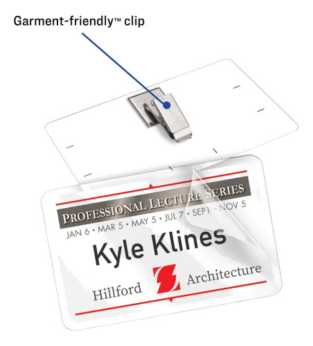 Credenciales Laminadas Con Clips Avery 5362 Para Imprimir