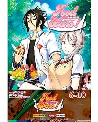 KIT Food Wars Vol 06 Ao 10, de Shun Saeki Yuto Tsukuda Editorial GRUPO PANINI, tapa mole en português