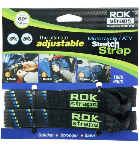 Rok Straps 18 A 60  Ajustable - Motocicleta Negro/azul - Pa.