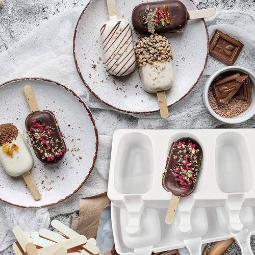 Molde De Silicona Para Helado Palito Freezer Grande Paleta