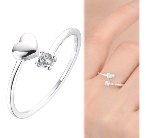 Anillo Ajustable De Plata 925 (lan07)