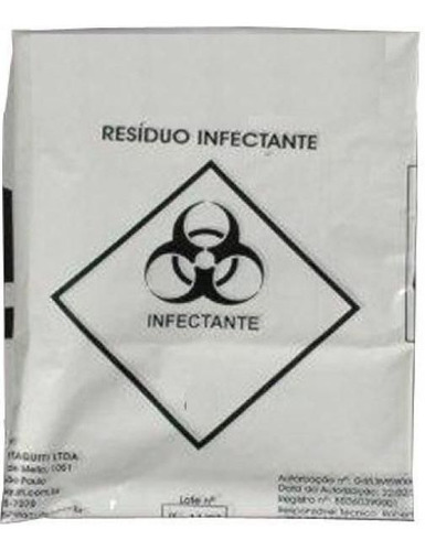 Imagem 2 de 3 de Sacos Para Lixo Hospitalar Infectante 200 Unidades 200 L