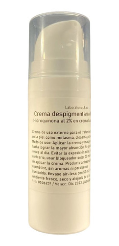 Crema Hidroquinona- Despigmentante- Aceites Naturales