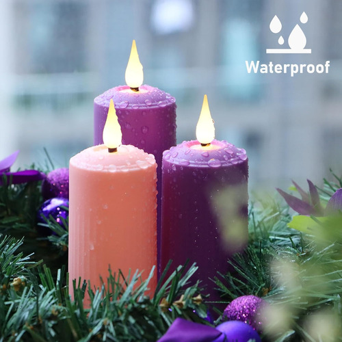 Daord Velas Recargables Parpadeantes Sin Llama, Funcionan Co