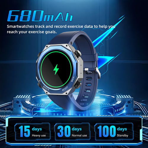 Rogbid Tank M1 Reloj Inteligente Militar Respuesta/llamada