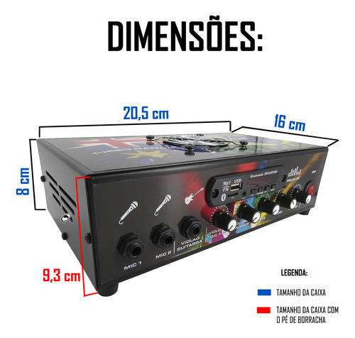 Amplificador Mesa Turbo Dance Bluetooth Usb 300w Rms Trinity