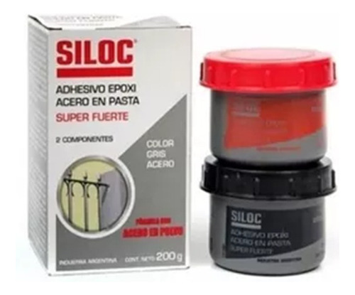 Siloc Epoxi Acero En Pasta Adhesivo Epoxi 2 Componentes 200g