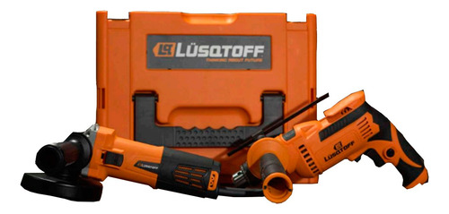 Amoladora Angular Lusqtoff 720w + Taladro Percutor 600w 13mm Color Naranja Frecuencia 50