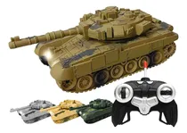 Comprar Auto Radio Control Remoto Tanque De Guerra Recargable Sonido Color Ocre Personaje T-90