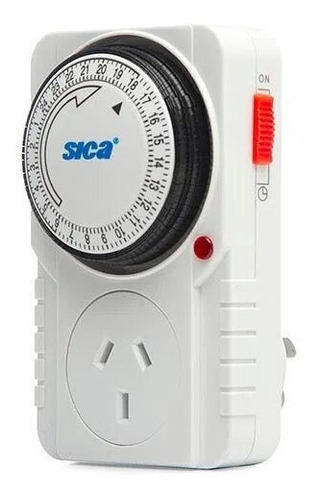 Imagen 2 de 8 de Timer Mecanico Programable Sica Analógico Enchufable 10a