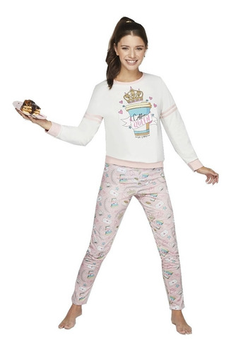 Pijama Dama Invierno 2 Piezas So Coffee Queen So Pink 11559