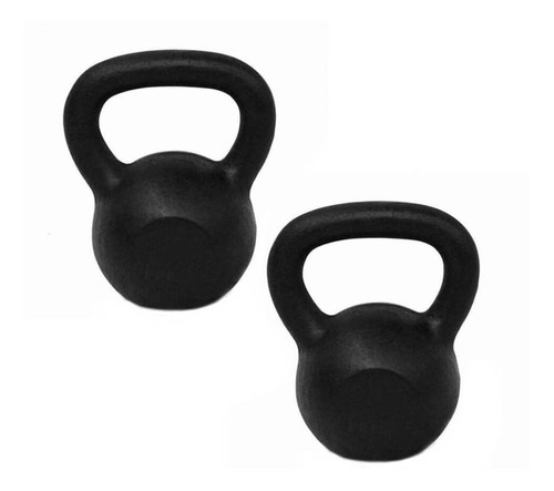 Kit Kettlebell 4kg E 8kg De Ferro Pintado De Peso Academia