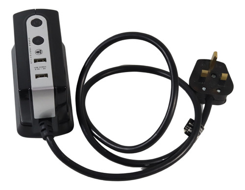 Srgdsu42pb Cable De Extensión Negro 4 Tomas 2 Usb Europeo