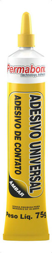 Cola Cola Contato Permabond Cola Universal 75gr de 75g - Kit de 5 unidades - Âmbar
