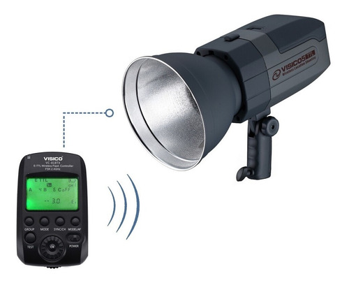Imagen 1 de 8 de Flash Estudio Ttl Hss Visico5 Bat. Radio P/ Canon Nikon Sony