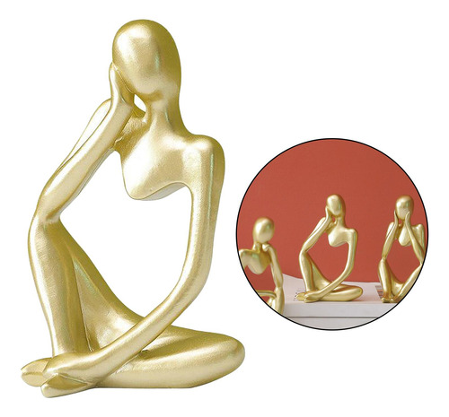 2pcs Thinker Escultura Escritorio Estatuilla Estatuilla De