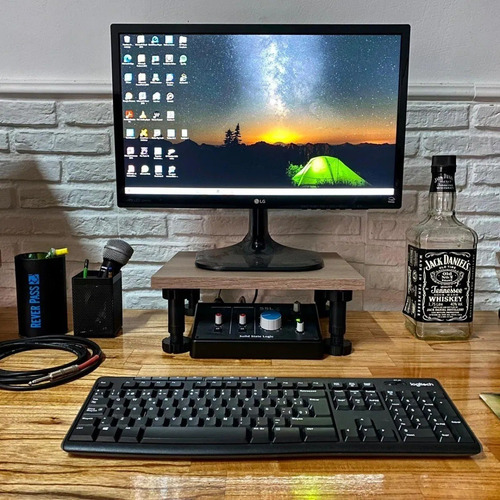 Imagen 3 de 10 de Eleva Monitor Pc Soporte Escritorio Base Madera Std678