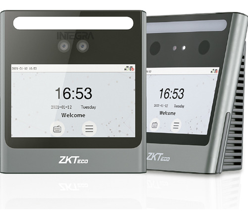 Control Acceso Asistencia Facial Huella Rfid Zkteco Eface10 Color Gris Oscuro