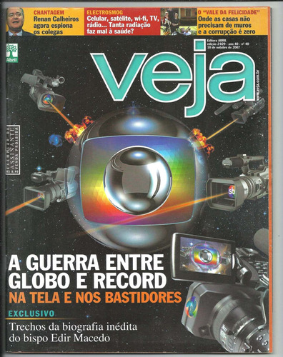 Revista Veja Antiga Nº 2029 Ano 2007 - Globo E Record - Eq
