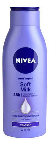 Crema Nivea Body Soft Milk Piel Seca Frasco 400 Ml